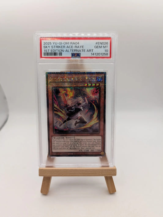 2025 YU-GI-OH! RA04-QUARTER CENTURY STAMPEDE SKY STRIKER ACE - RAYE PSA 10 FRENLY BRICKS - Open 7 Days