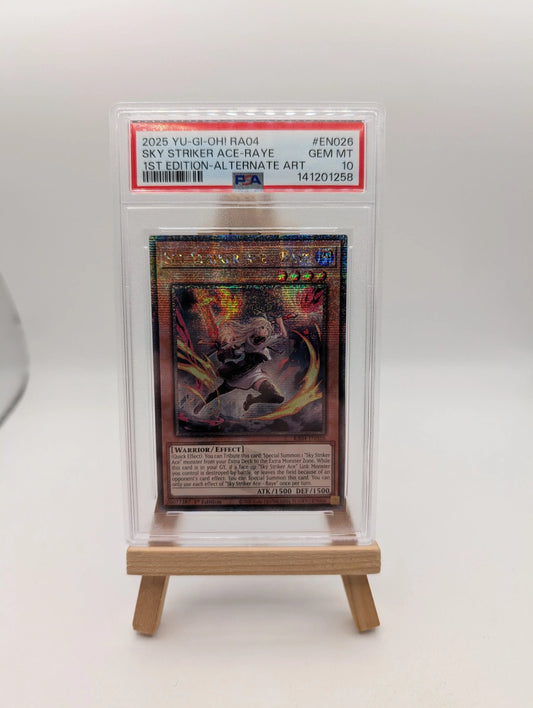 2025 YU-GI-OH! RA04-QUARTER CENTURY STAMPEDE SKY STRIKER ACE - RAYE PSA 10 FRENLY BRICKS - Open 7 Days