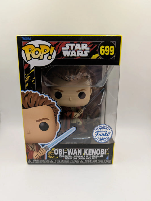 Star Wars: Phantom Menace 25th Anni - Obi-Wan Kenobi Pop! Vinyl Figure (RS) #699 FRENLY BRICKS - Open 7 Days