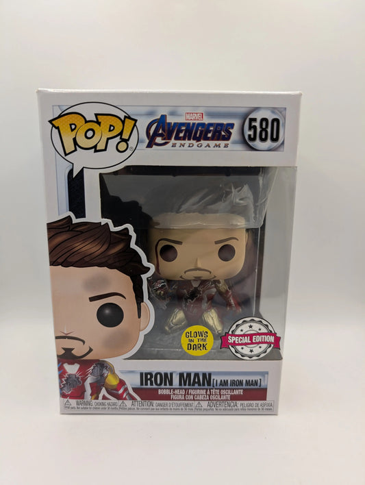 Iron Man I Am Iron Man Glow 580 Avengers Endgame Marvel Funko Pop Vinyl FRENLY BRICKS - Open 7 Days