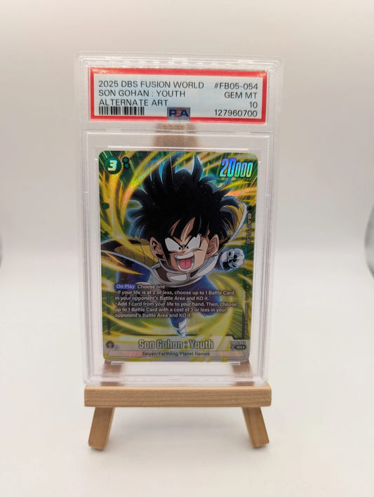 Dragon Ball Son Gohan : Youth FB05-054 SR Alt Art PSA 10 FRENLY BRICKS - Open 7 Days