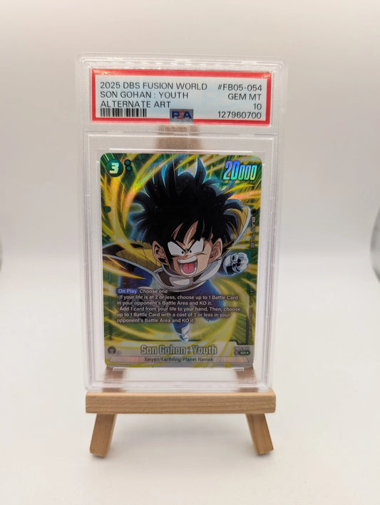 Dragon Ball Son Gohan : Youth FB05-054 SR Alt Art PSA 10 FRENLY BRICKS - Open 7 Days
