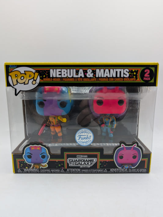 Funko Pop! Marvel Nebula and Mantis Blacklight Glow Exclusive 2-Pack (2)