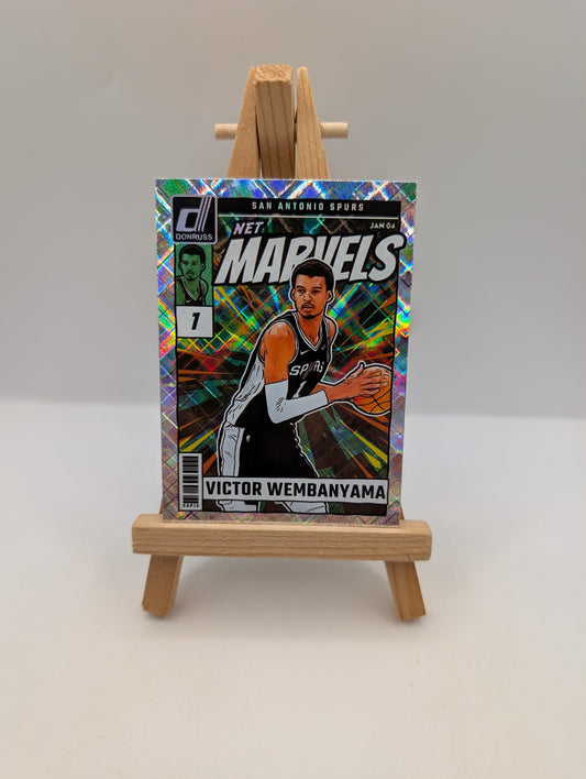 Victor Wembanyama 2024-25 Panini Donruss #21 Net Marvels Diamond Prizm Spurs FRENLY BRICKS - Open 7 Days