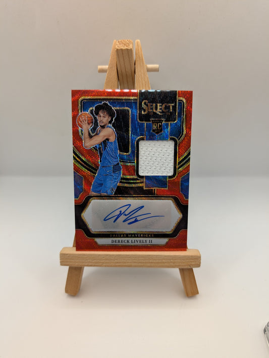Dereck Lively II 2023-24 Select Jersey Auto Red Wave Prizm RC #RJ-LIV RC FRENLY BRICKS - Open 7 Days
