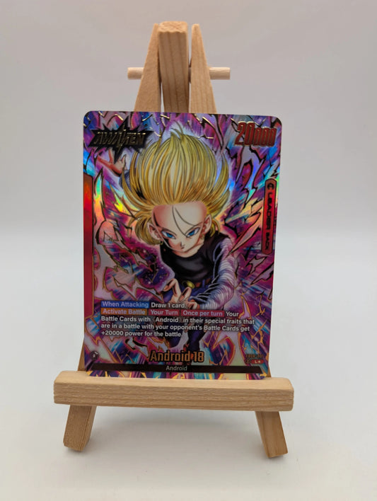 Android 18 (Alternate Art) Leader Rivals Clash FB06-001 NM Holo FRENLY BRICKS - Open 7 Days