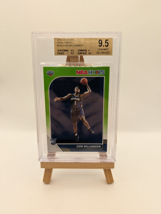 ZION WILLIAMSON #258
2019 PANINI HOOPS Neon Green BGS 9.5 Rookie FRENLY BRICKS - Open 7 Days