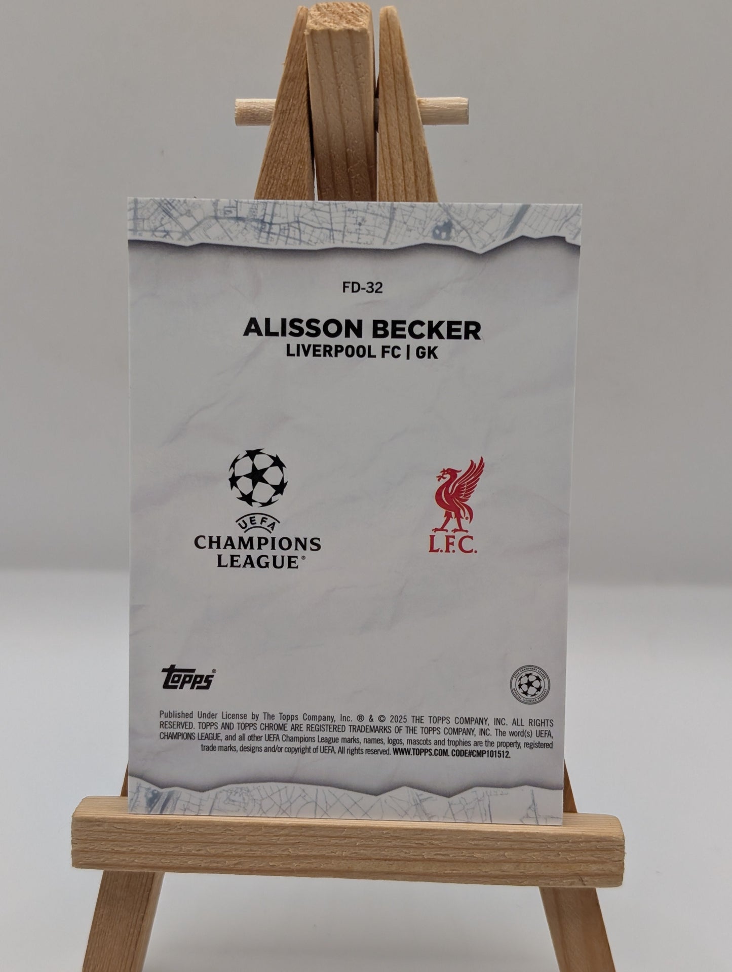 2024-25 Topps Chrome UEFA Final Destination Alisson Becker Hongbao Red 1/8 ≈1/1 FRENLY BRICKS - Open 7 Days