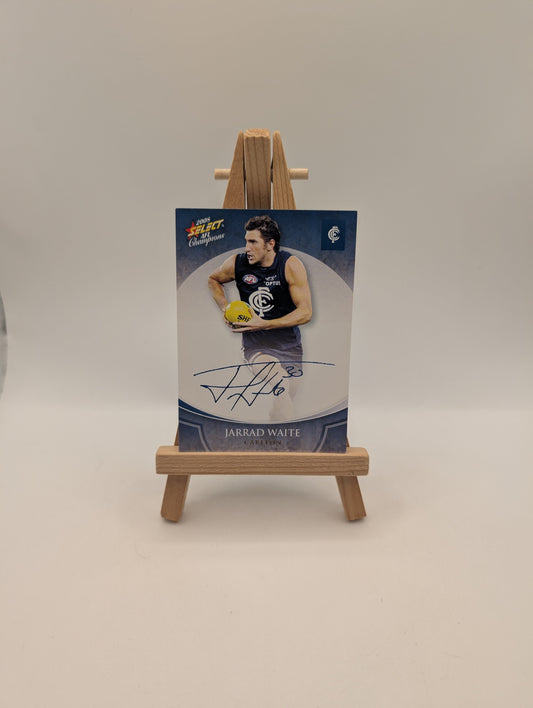 2008 AFL SELECT CHAMPIONS BLUE FOIL SIGNATURE - FS18 Jarrad WAITE (CARLTON) FRENLY BRICKS - Open 7 Days