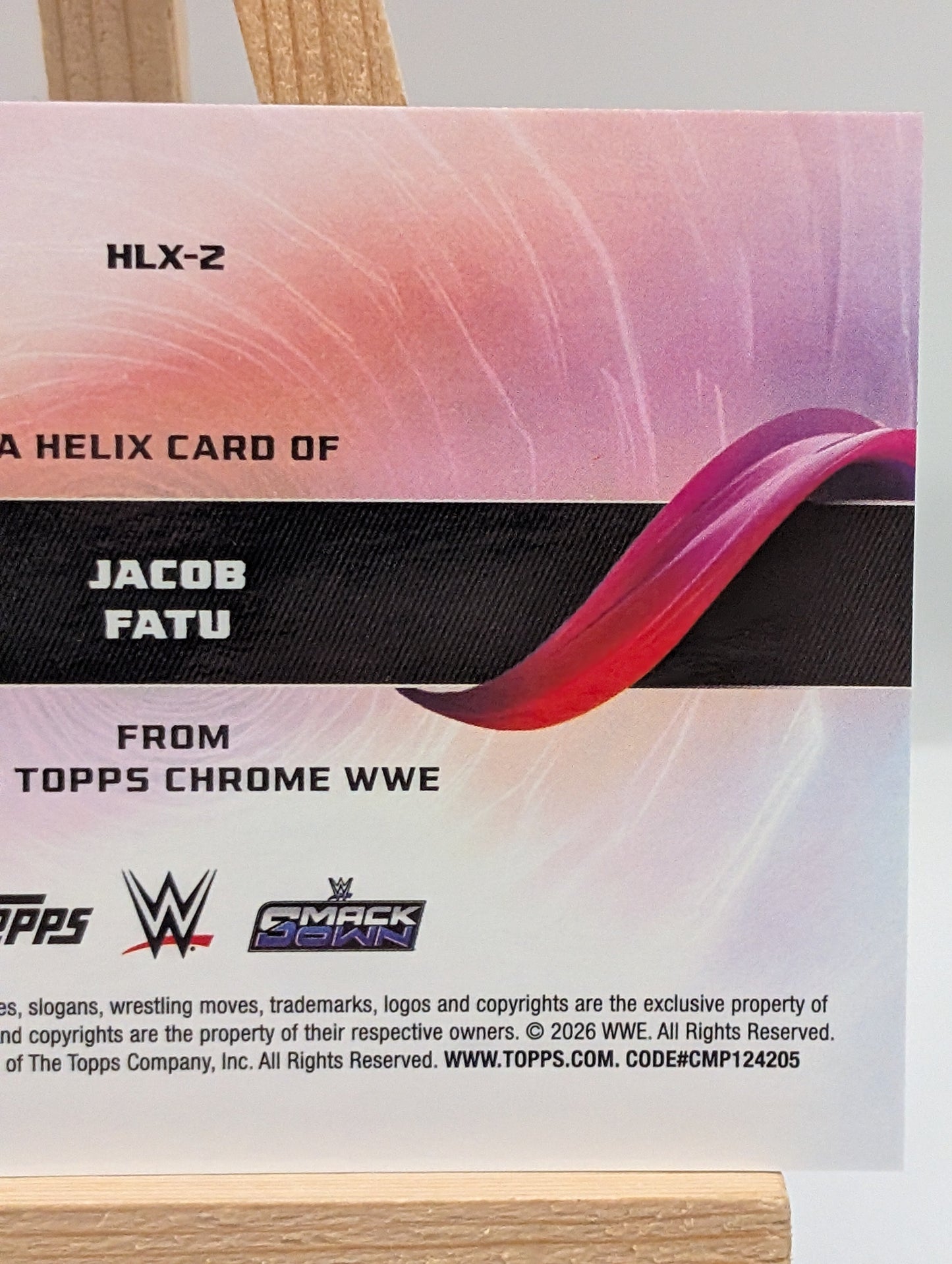 2026 Topps Chrome WWE Wrestling Jacob Fatu Helix SSP #HLX-2 FRENLY BRICKS - Open 7 Days