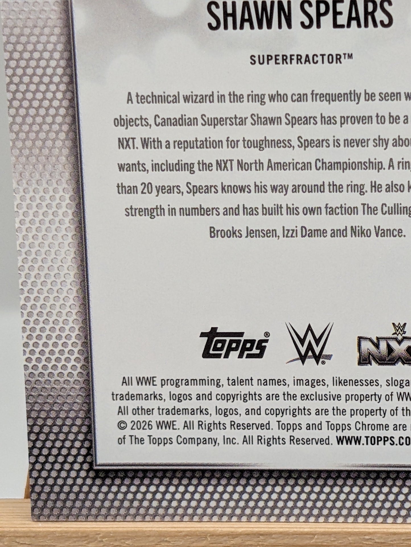 2026 Topps Chrome WWE Shawn Spears ICONIC IMPRINTS SSP #246 Case Hit 1/1 FRENLY BRICKS - Open 7 Days
