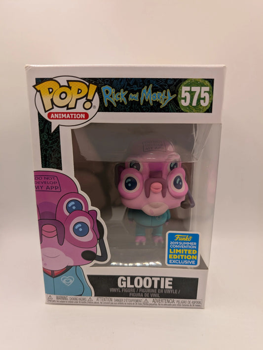Funko Pop Rick & Morty - Glootie #575 - 2019 Summer Convention Exclusive FRENLY BRICKS - Open 7 Days