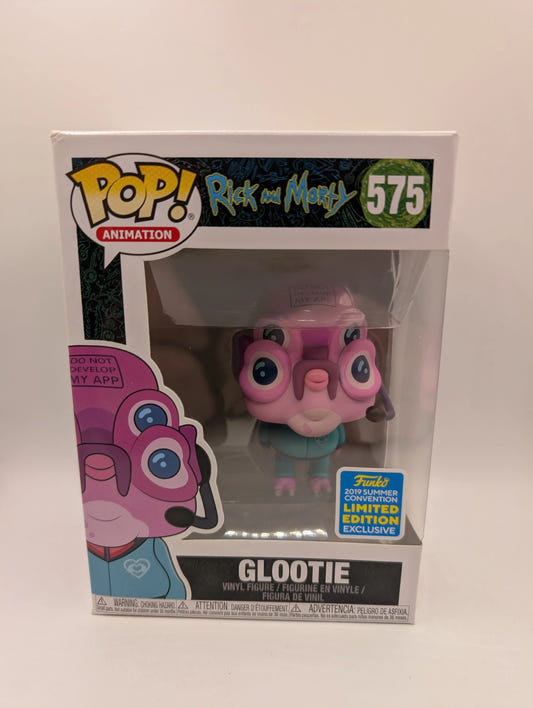 Funko Pop Rick & Morty - Glootie #575 - 2019 Summer Convention Exclusive FRENLY BRICKS - Open 7 Days
