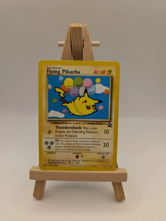 Pokemon 2001 Flying Pikachu Black Star WOTC Promo Card 25 MP FRENLY BRICKS - Open 7 Days