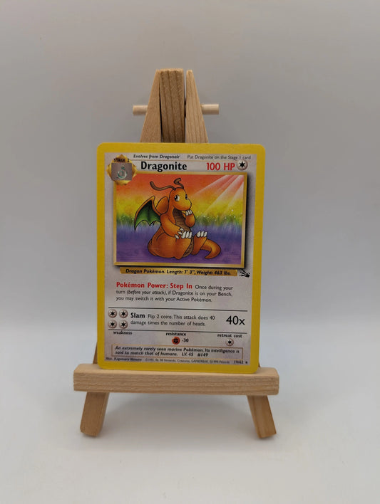 Pokemon 1999 Dragonite Non-Holo Rare 19/62 LP FRENLY BRICKS - Open 7 Days
