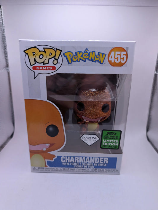 Pokémon CHARMANDER #455 DIAMOND 2021 CONVENTION EXCLUSIVE POP! VINYL Funko