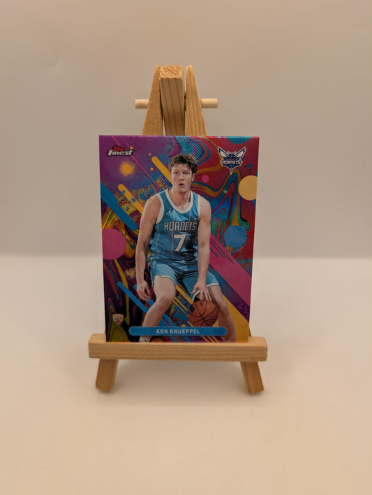 2025-26 Topps Finest - Common Kon Knueppel #4 Oil Spill Refractor (RC) FRENLY BRICKS - Open 7 Days
