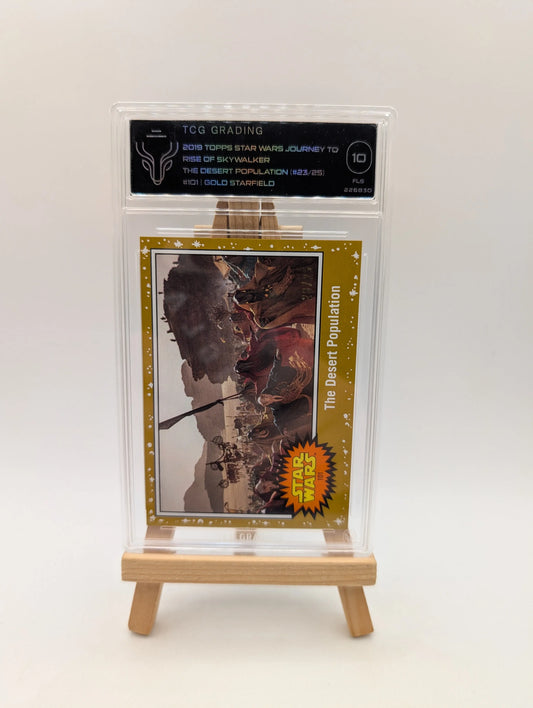 2019 Star Wars: Journey to The Rise of Skywalker Gold /25 Desert Population 2k3 TCG 10 FRENLY BRICKS - Open 7 Days