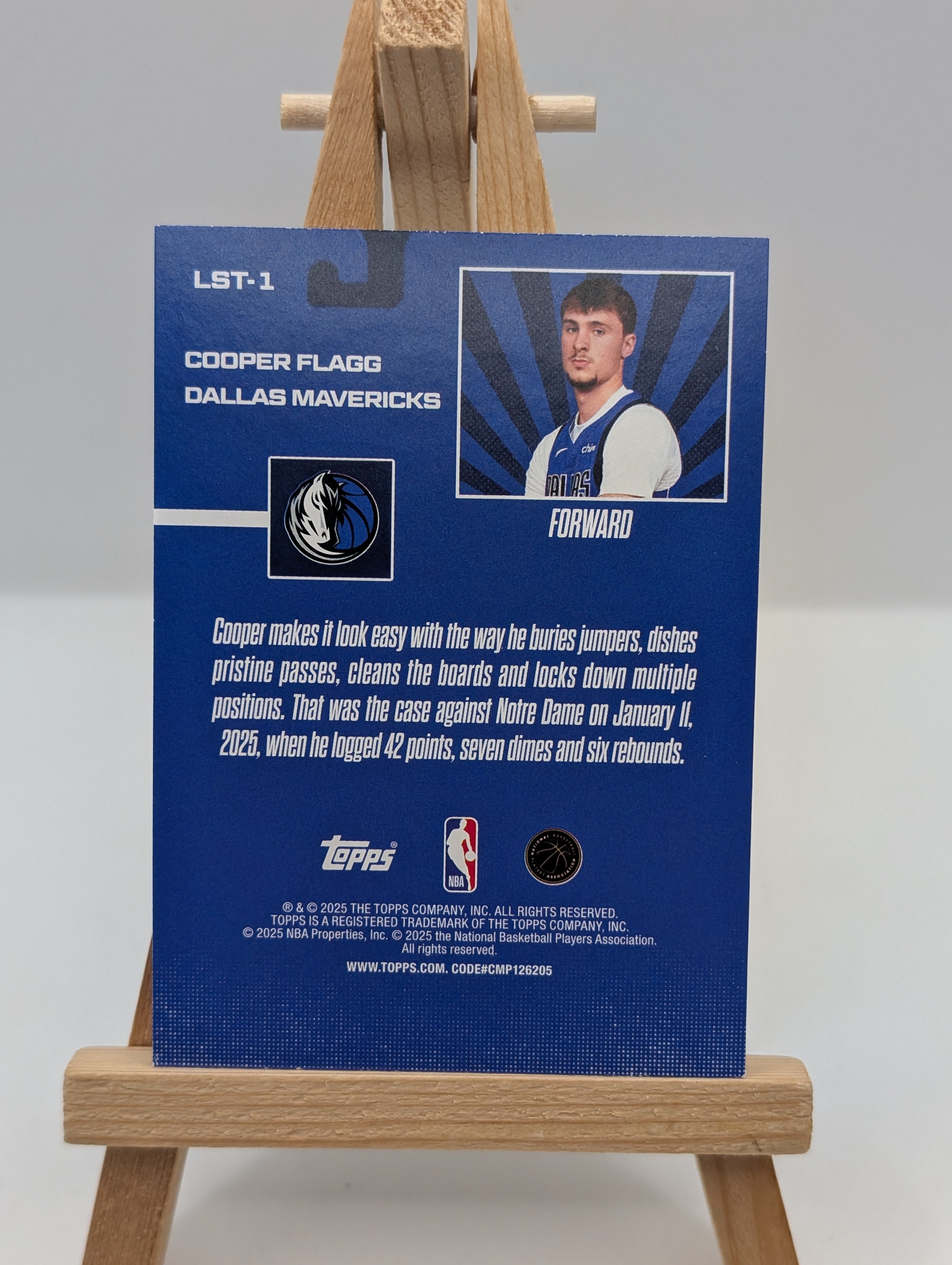 2025-26 Topps Basketball Cooper Flagg Limited Stock Legends #LST-1 RC Mavericks FRENLY BRICKS - Open 7 Days