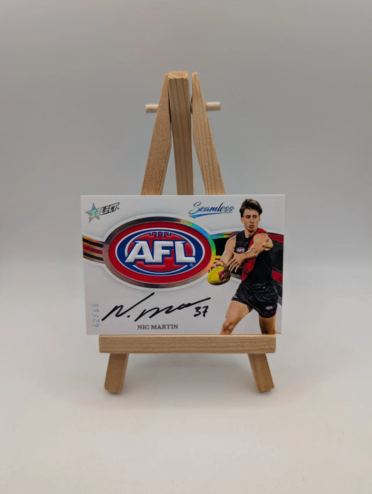 2025 AFL Select Seamless Badge Signature Nic Martin /65 Essendon Bombers FRENLY BRICKS - Open 7 Days