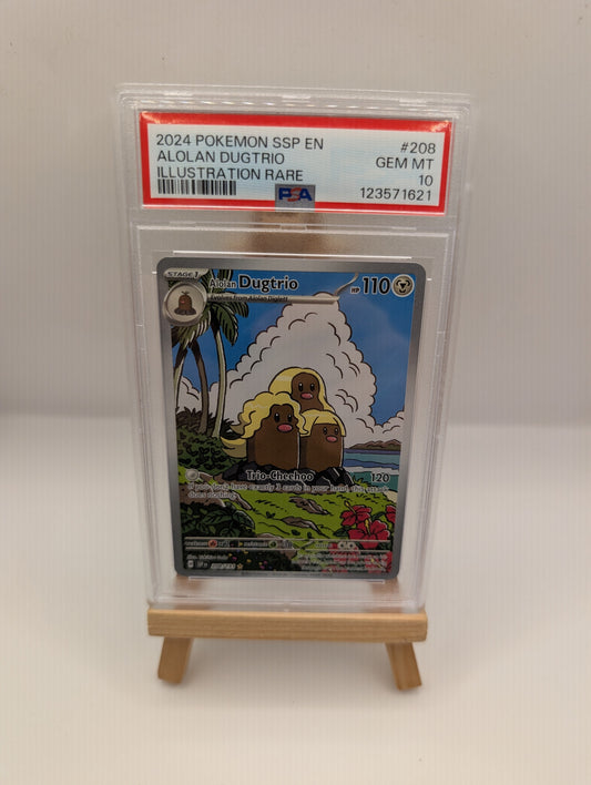 Pokemon 2024 Alolan Dugtrio 208/191 PSA 10 FRENLY BRICKS - Open 7 Days