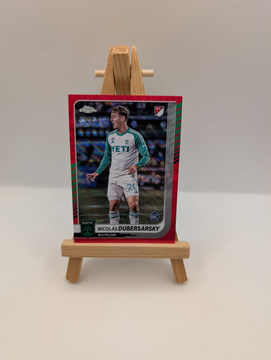 2025 Topps Chrome MLS Nicolas Dubersarsky AUTO RC Red Wave /5 Rookie Austin FRENLY BRICKS - Open 7 Days