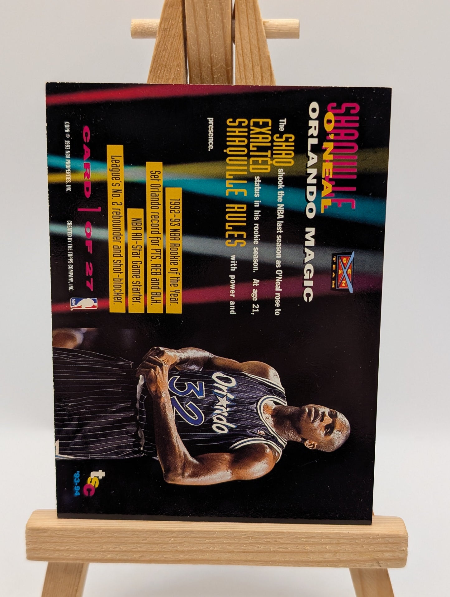 1993-94 Topps Stadium Club Shaquille O’Neal Beam Team #1 Members Only Parallel FRENLY BRICKS - Open 7 Days
