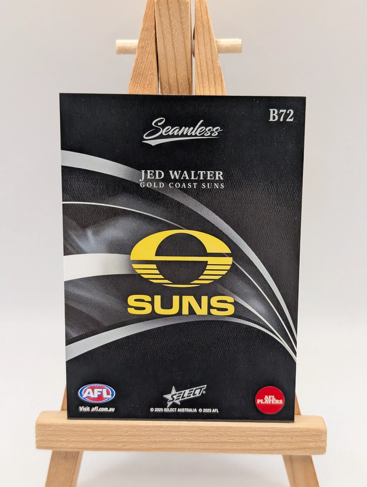 2025 Select Seamless Black Jed Walter /40 Gold Coast Suns FRENLY BRICKS - Open 7 Days