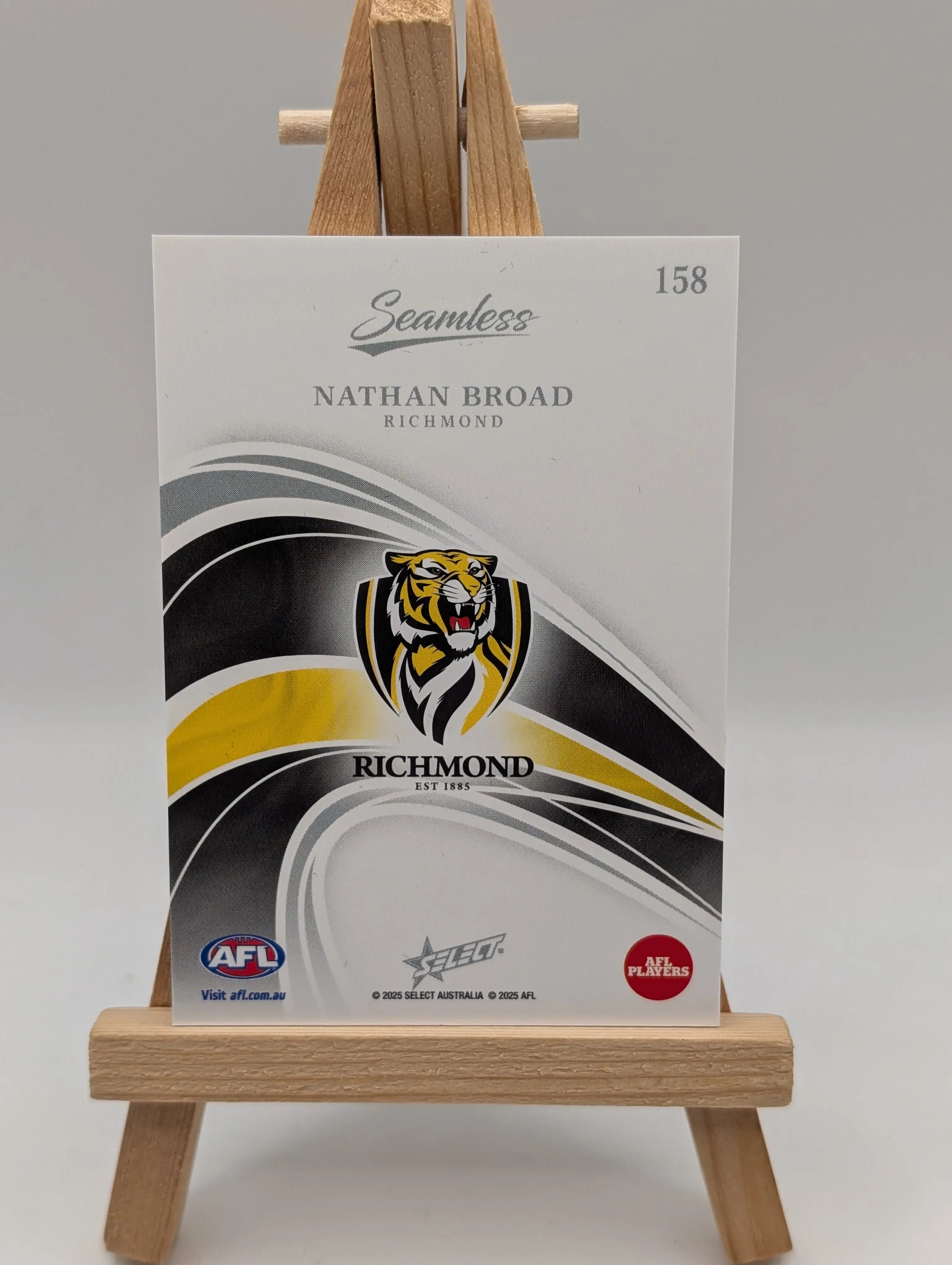 2026 Select AFL Seamless Nathan Broad /95 Richmond Tigers FRENLY BRICKS - Open 7 Days