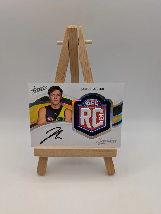 2025 Select Seamless Rookie Patch Signature JASPER ALGER /70 Richmond Tigers FRENLY BRICKS - Open 7 Days