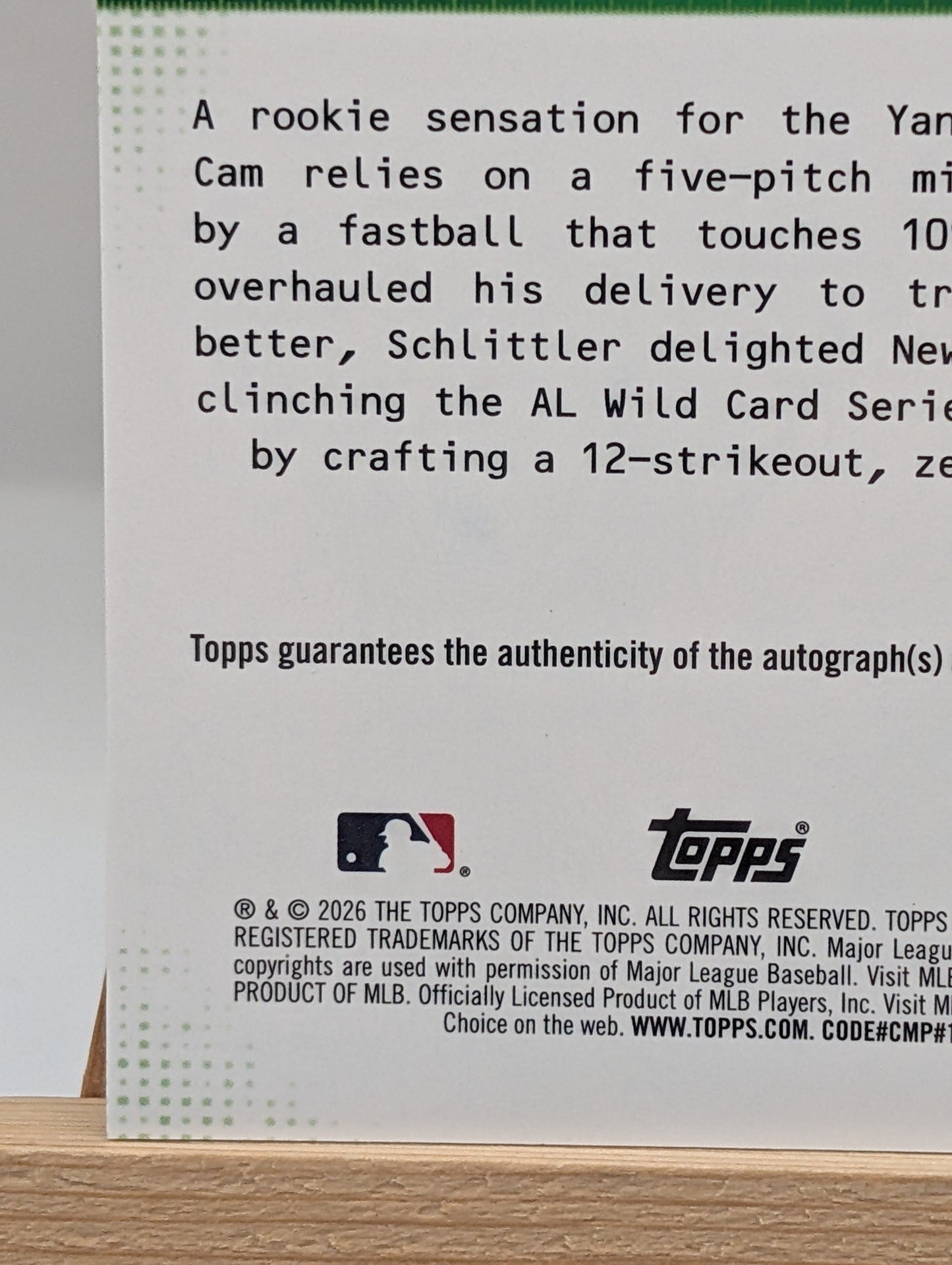 2026 Bowman Chrome Cam Schlitter RC Under the Radar Gold Auto /50 #UR-2 FRENLY BRICKS - Open 7 Days