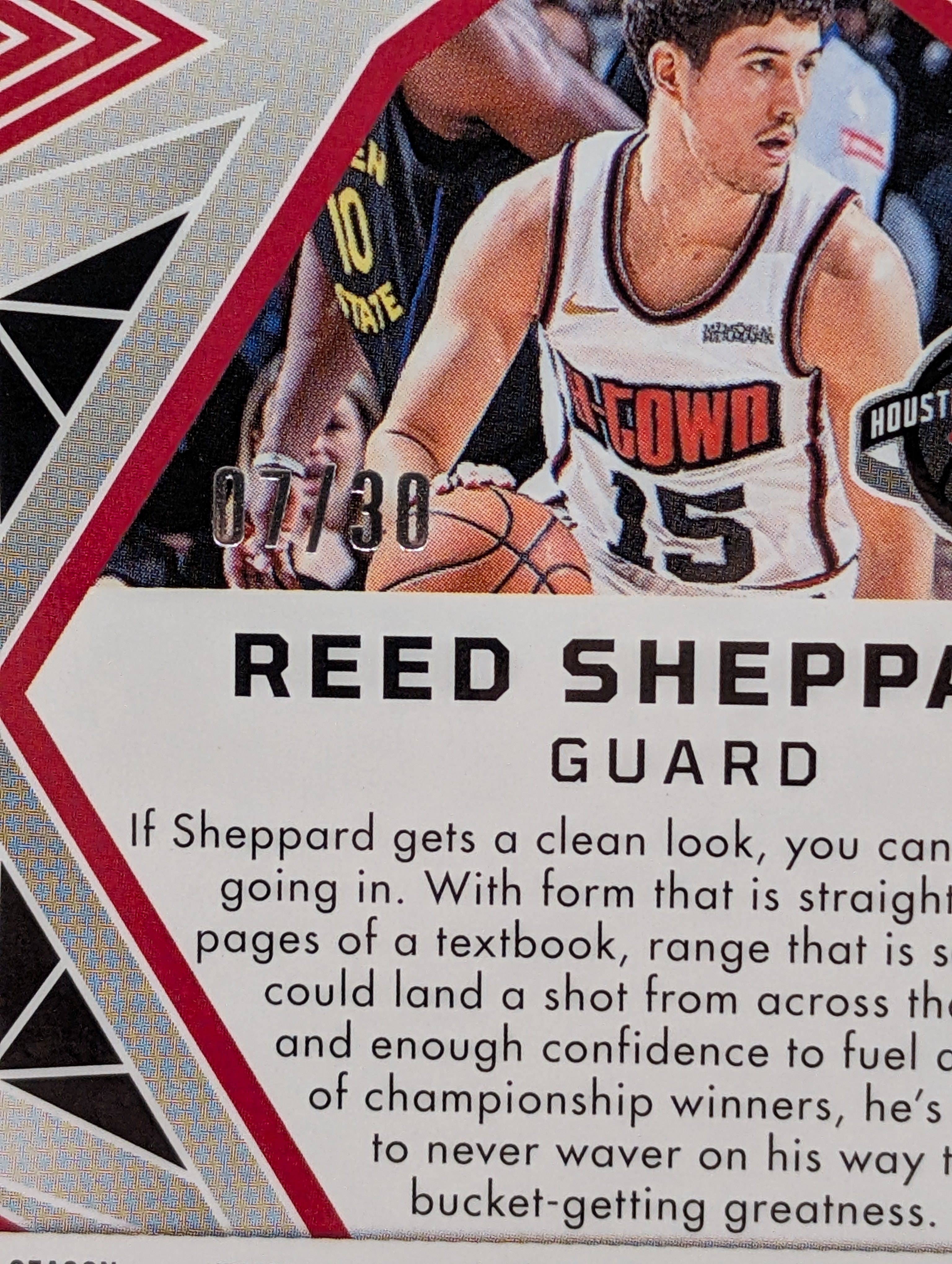 Reed Sheppard 2024-25 Panini Obsidian Electric Etch Blue Flood /30 RC #160 FRENLY BRICKS - Open 7 Days