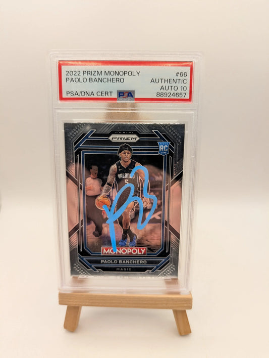 2022/23 Prizm Monopoly Rookie Signed PAOLO BANCHERO #66 Autograph PSA 10 FRENLY BRICKS - Open 7 Days