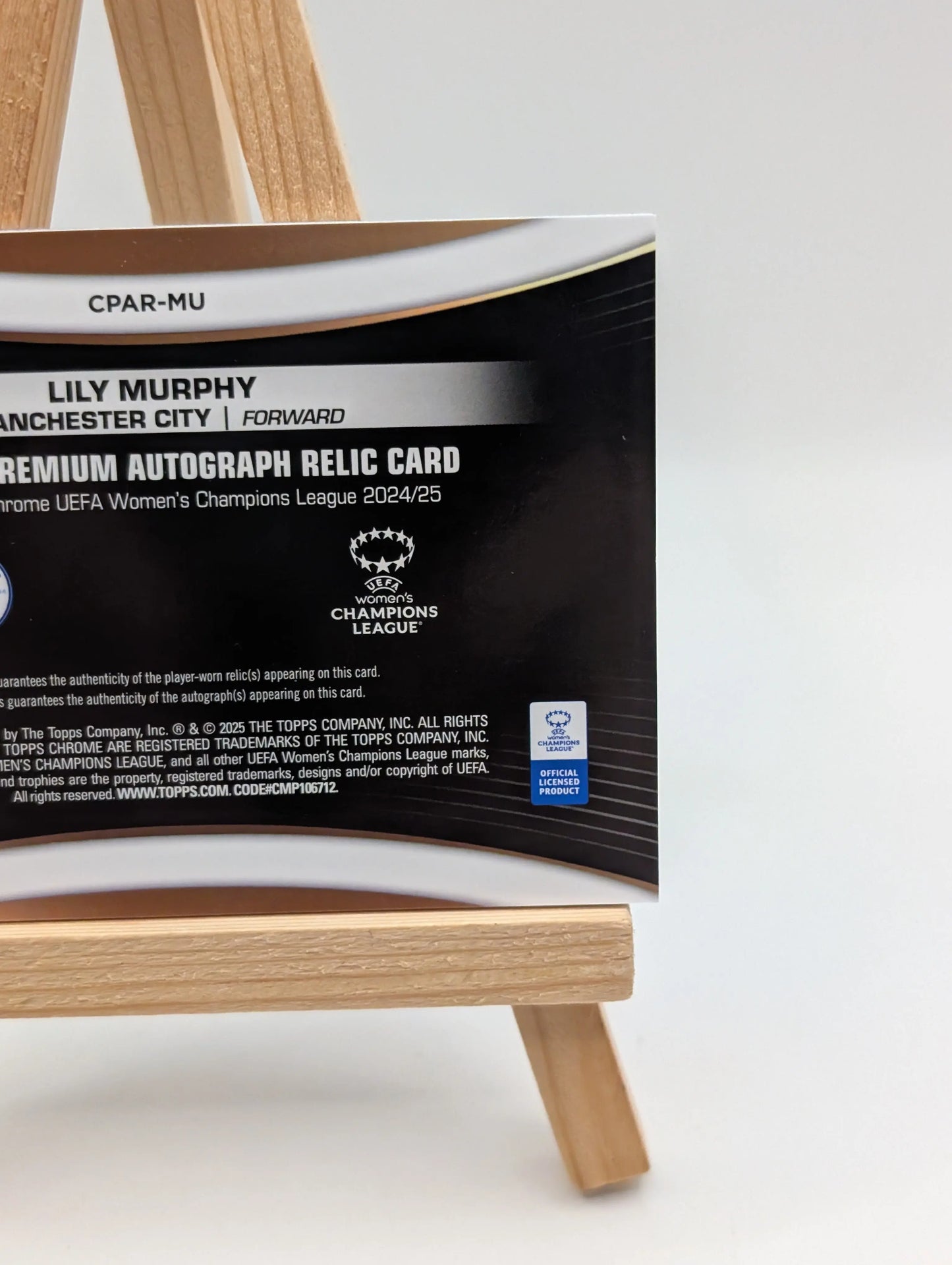 2024-25 Topps Chrome Uefa Women's Champions League - Premium Autograph Relics Lily Murphy #CPAR-MU FRENLY BRICKS - Open 7 Days