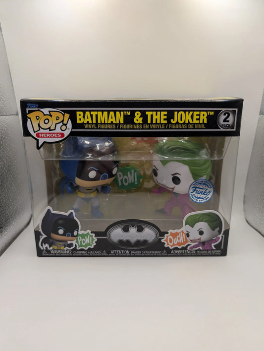 Batman -Batman & The Joker (1966) 85th Anniversary Pop! Vinyl Figure (RS) 2-Pack FRENLY BRICKS - Open 7 Days