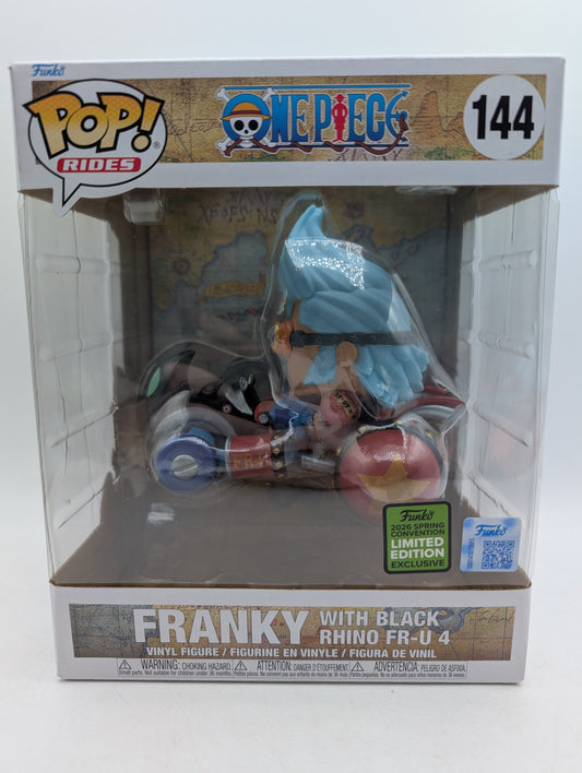 Funko POP! RIDES One Piece Franky with Black Rhino FR-U4 #144 2026 Spring Con