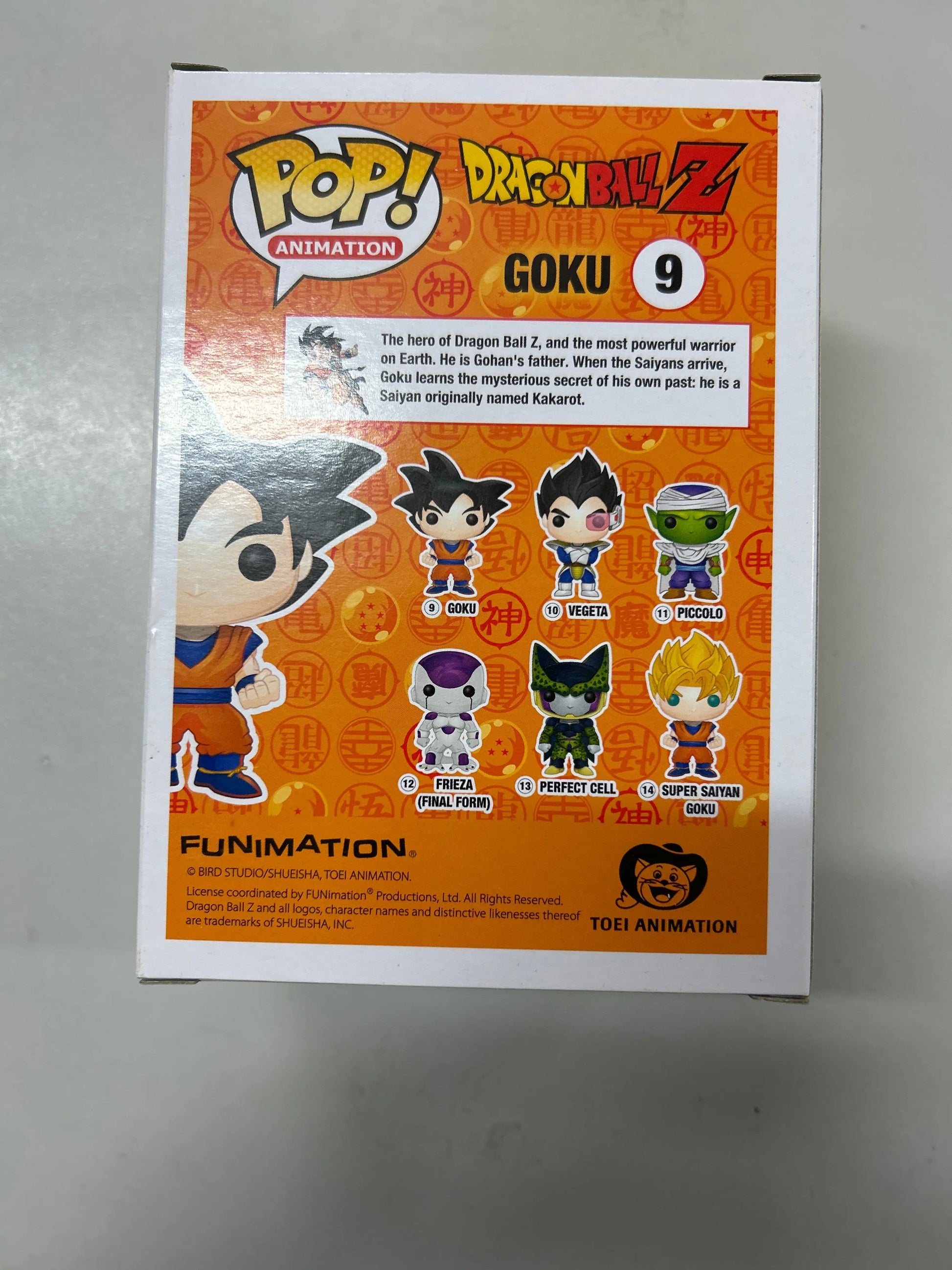 Pop Vinyl Dragon Ball Z #9 Goku FRENLY BRICKS - Open 7 Days