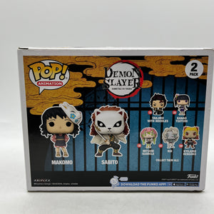Funko POP! Anime Demon Slayer Makomo & Sabito 2-Pack 2023 NYCC Exclusive Vaulted FRENLY BRICKS - Open 7 Days