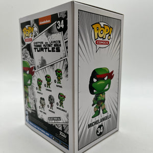 Funko POP! Comics TMNT - Michelangelo #34 - Black + White Chase - Special Edition FRENLY BRICKS - Open 7 Days