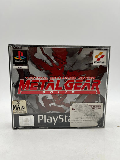 Metal Gear Solid - Sony Playstation 1 / PS1 Game - Missing Disc 2- No Demo - PAL FRENLY BRICKS - Open 7 Days