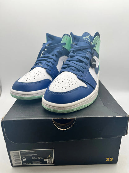 DS Nike Air Jordan 1 Mid Mystic Navy Mint Foam UK 8 - 554724-413 - New Condition FRENLY BRICKS - Open 7 Days