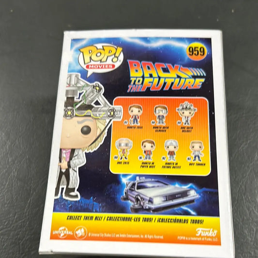 FUNKO POP VINYL BACK TO THE FUTURE DOC BROWN WITH HELMET #959 VINYL FIGURE FRENLY BRICKS - Open 7 Days