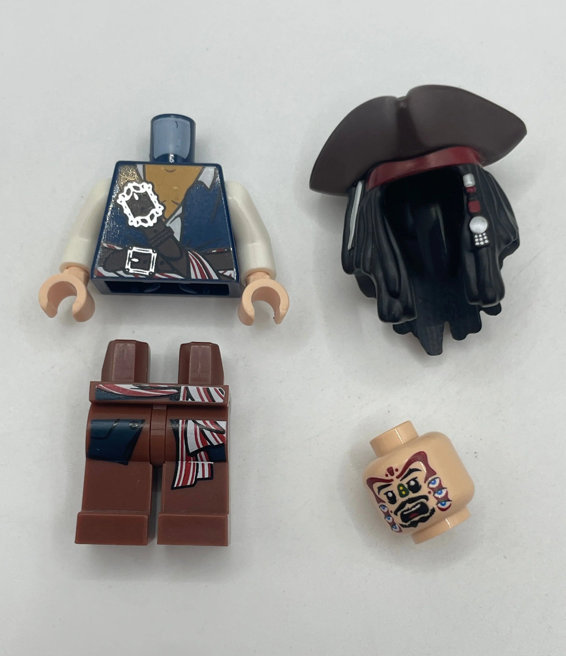 LEGO Minifigure Pirates of the Caribbean - poc010 Captain Jack Sparrow Cannibal - (Complete, Genuine) Read description FRENLY BRICKS - Open 7 Days