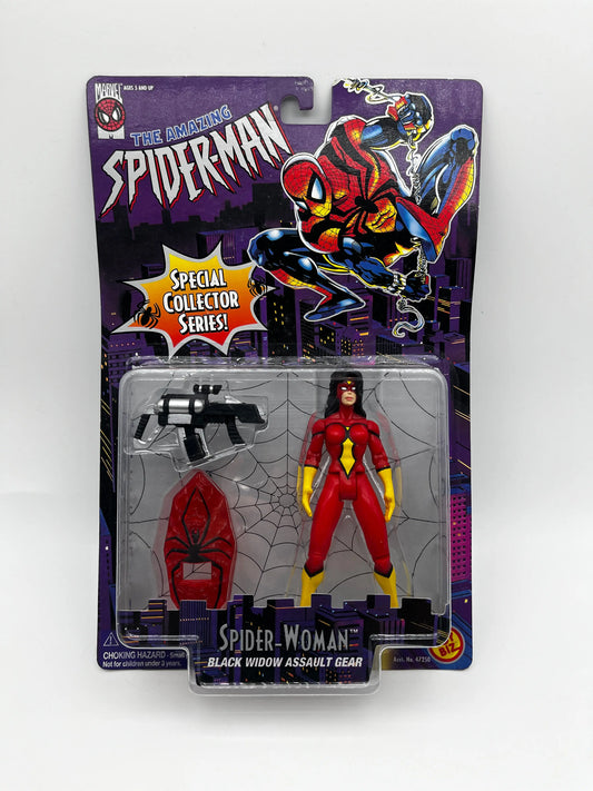 Amazing Spider-Man,  Spider-Woman, Black Widow Assault Gear Vintage NIP ToyBiz FRENLY BRICKS - Open 7 Days