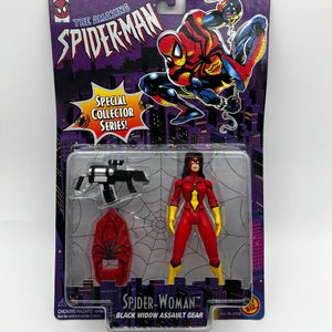 Amazing Spider-Man,  Spider-Woman, Black Widow Assault Gear Vintage NIP ToyBiz FRENLY BRICKS - Open 7 Days