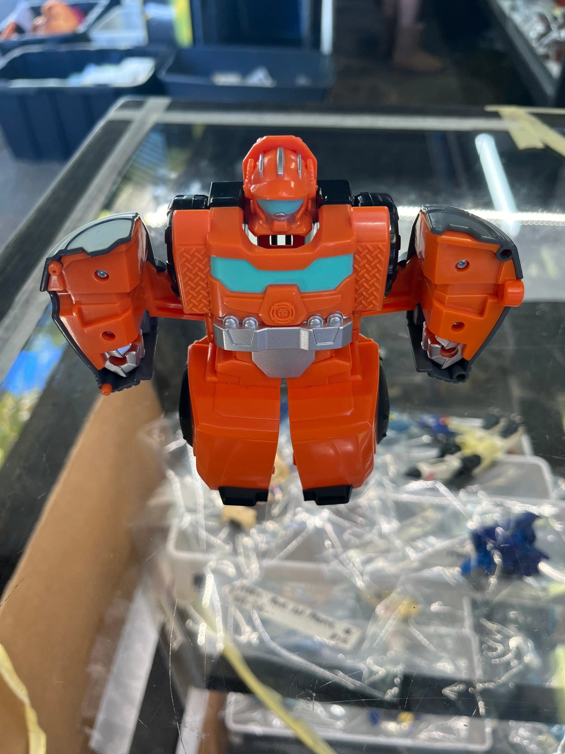 TRANSFORMERS Playskool RESCUE BOTS ACADEMY Cement Mixer WEDGE Construction-Bot FRENLY BRICKS - Open 7 Days