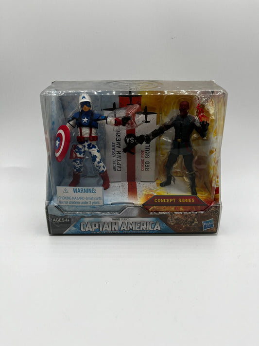 Captain America & Red Skull Action figure Marvel Legends concept art FRENLY BRICKS - Open 7 Days