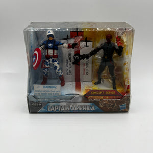 Captain America & Red Skull Action figure Marvel Legends concept art FRENLY BRICKS - Open 7 Days