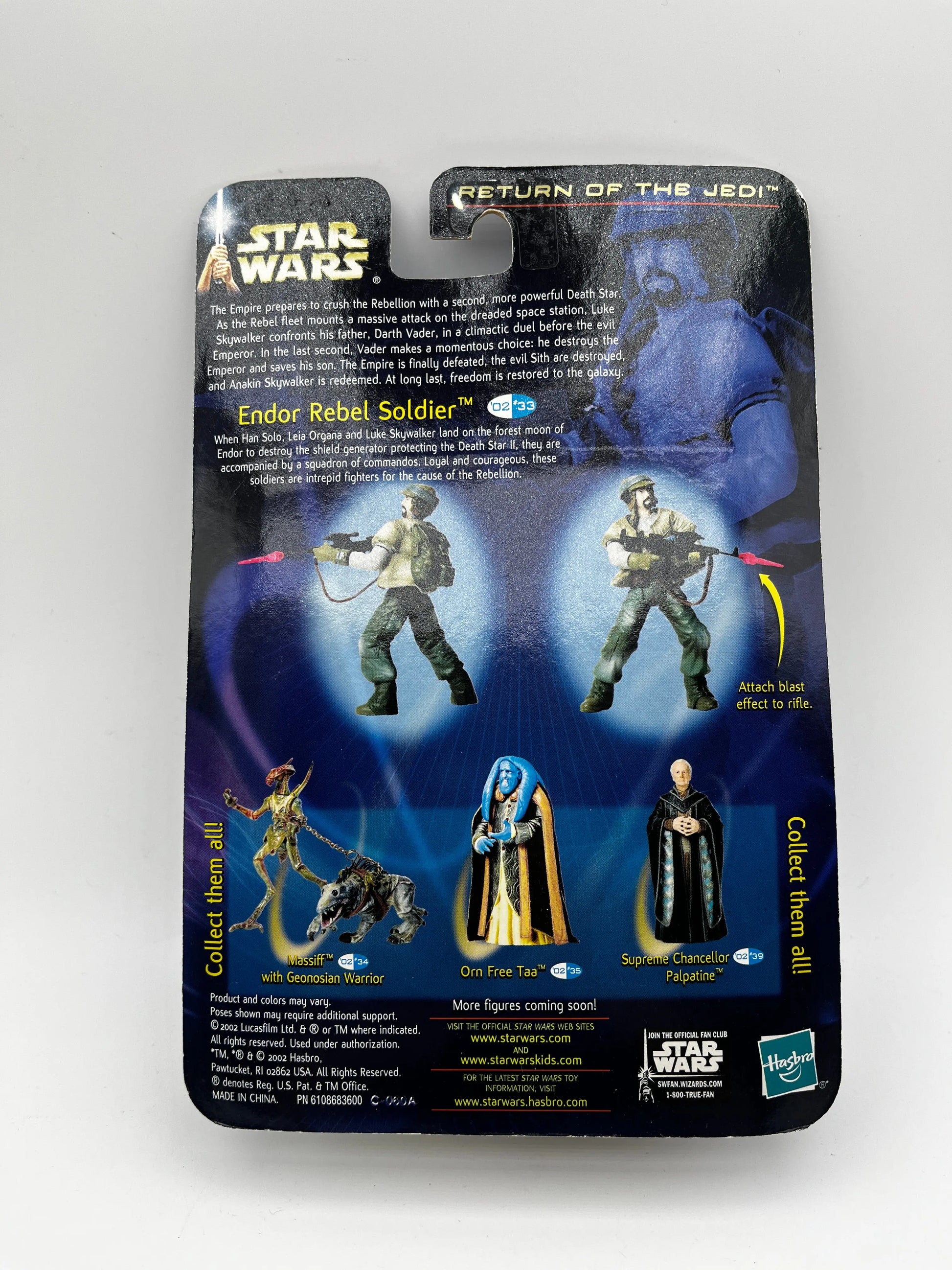 Star Wars Endor Rebel Soldier Return of the Jedi Hasbro 2002 FRENLY BRICKS - Open 7 Days