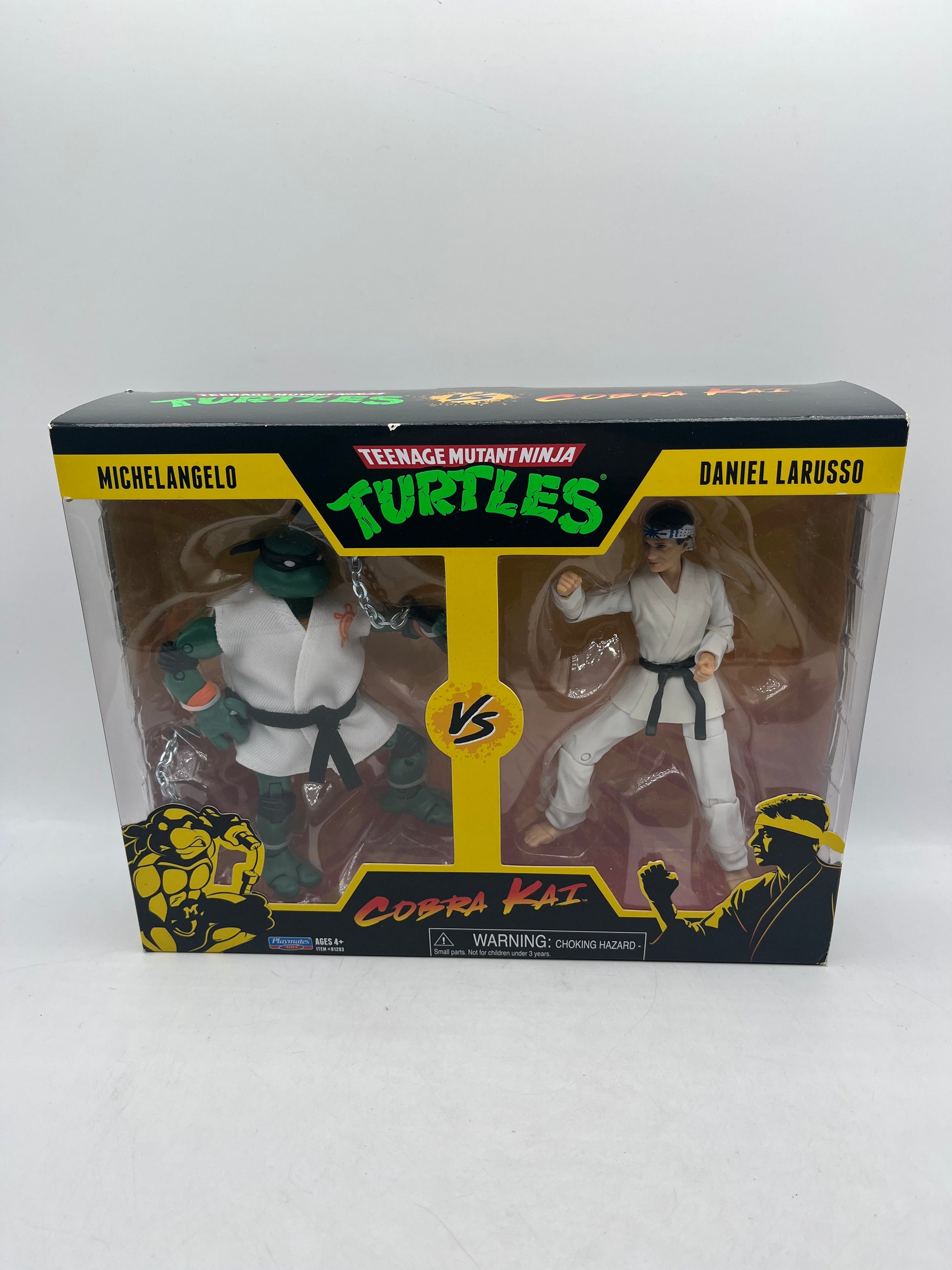 Playmates Toys TMNT vs Cobra Kai Michelangelo vs Daniel Larusso Figure 2 Pack FRENLY BRICKS - Open 7 Days